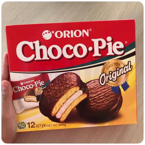 قیمت خرید و فروش بیسکوییت والس شکلاتی شوکوپای Choco.pie مدل اورجینال بسته 12 عددی