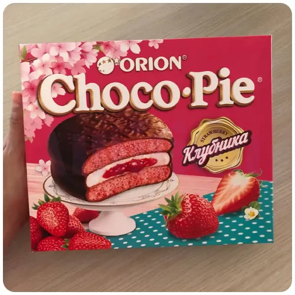 قیمت خرید و فروش بیسکوییت والس شکلاتی شوکوپای Choco.pie طعم توت فرنگی بسته 12 عددی