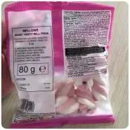 قیمت خرید و فروش مارشمالو پیچی فینی مدل جادویی بدون گلوتن بدون چربی با مغز ژله توت فرنگی 80 گرم