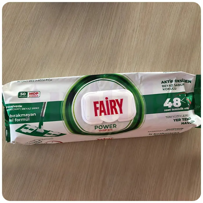 قیمت خرید و فروش دستمال مرطوب تی زمین شوی فیری Fairy بسته 50 عددی